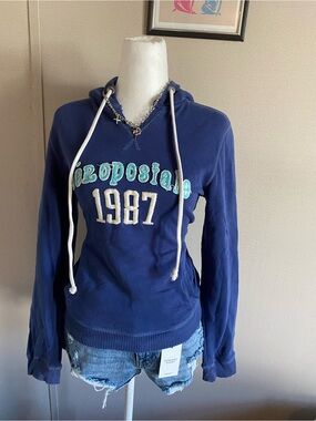 Cute blue Y2K Aeropostale hoodie jacket